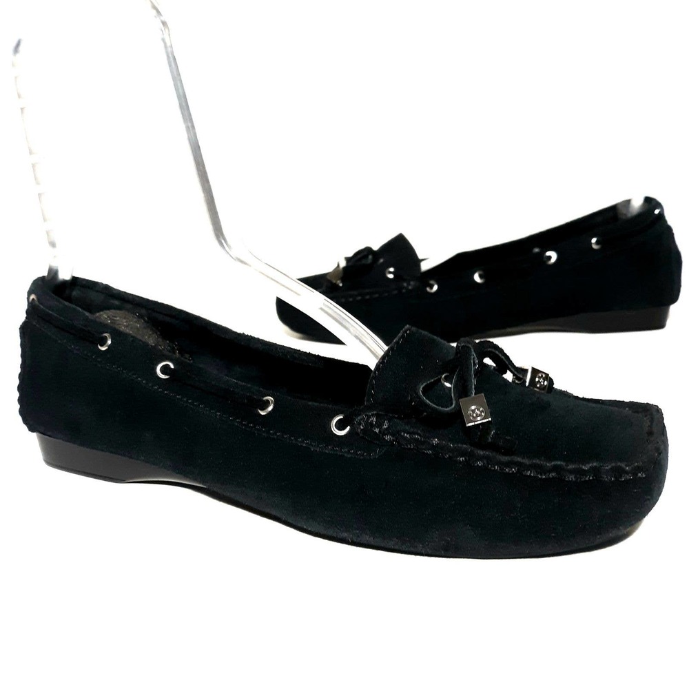 Michael Kors Black Suede Moccasins Shoes Size 8.5M